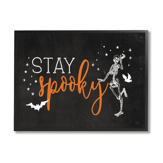 Stupell Industries Stay Spooky Skeleton Framed Giclee Art